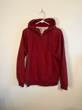 Under Armour Men's Dark Red Full-Zip Hoodie
